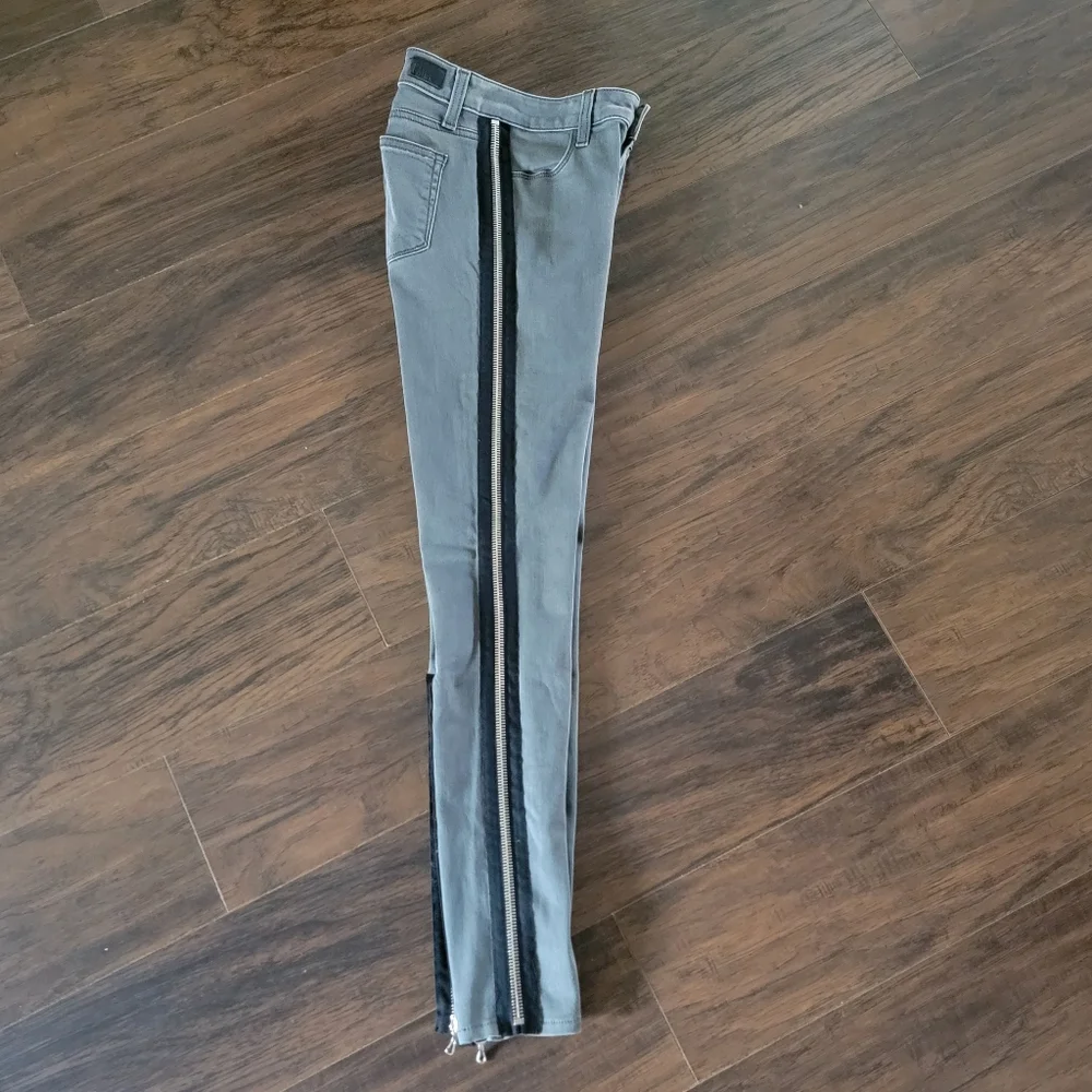 PAIGE Side Zipper Detail Low Rise Skinny Jeans Size‎ 27 Gray - Picture 4 of 15